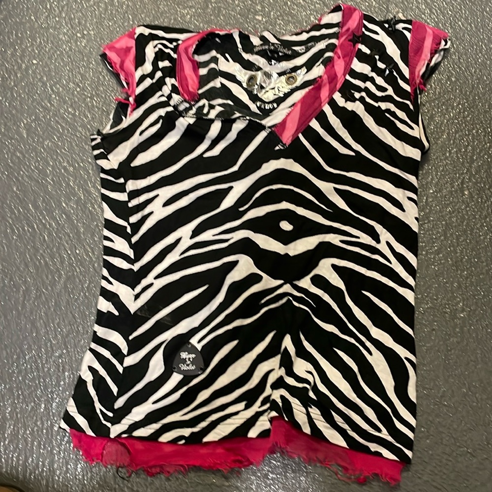 Burn n Violet zebra print shirt